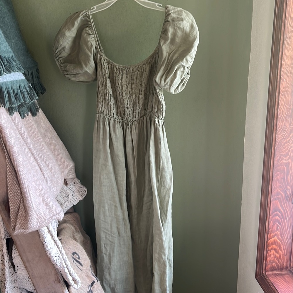 Beachwood Baby The Menorca dress in sage